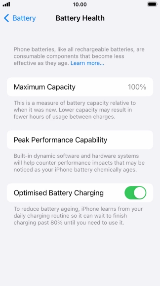 Press the indicator next to 