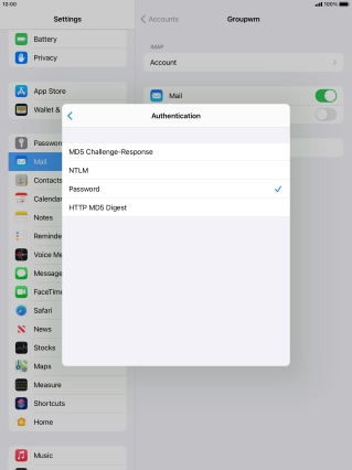Press Password.