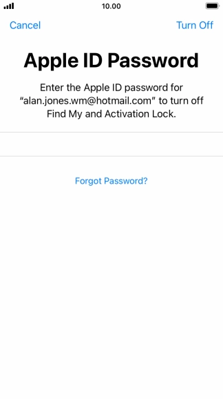 Press Turn Off.