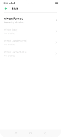 Press the required divert type. Press the required divert type.