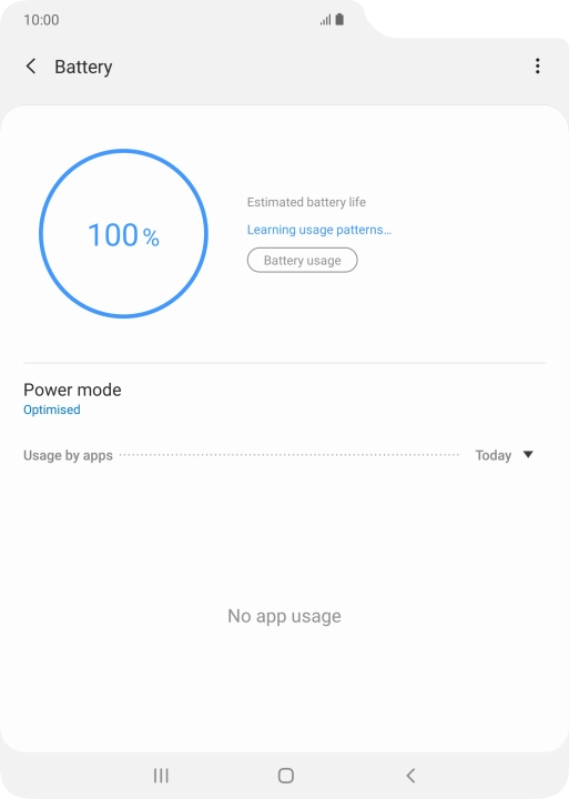 Press Power mode.