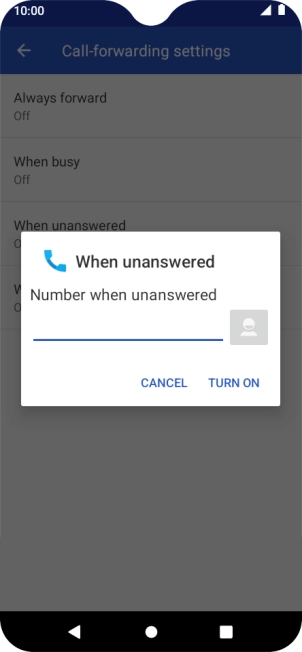 Key in +61414121121 and press TURN ON. Key in +61414121121 and press TURN ON.
