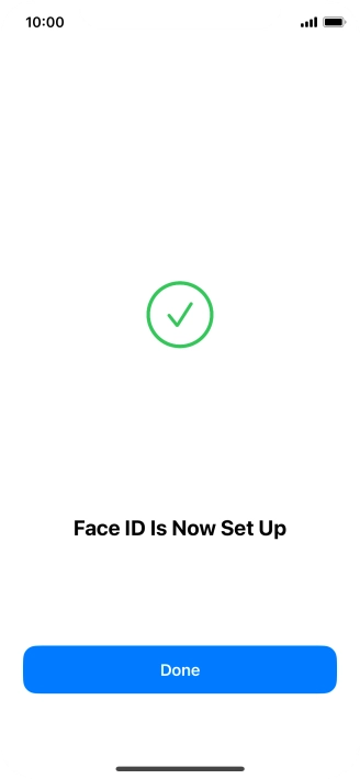 Press Done. If you haven't previously selected a phone lock code, key in a code of your own choice twice.