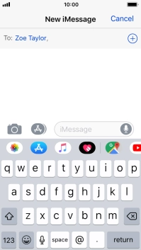 You can also send pictures, video clips, audio files and different effects in your iMessage. Follow the instructions on the screen to send your iMessage with the required content.