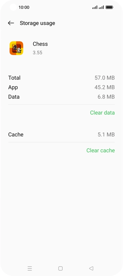 Press Clear cache.