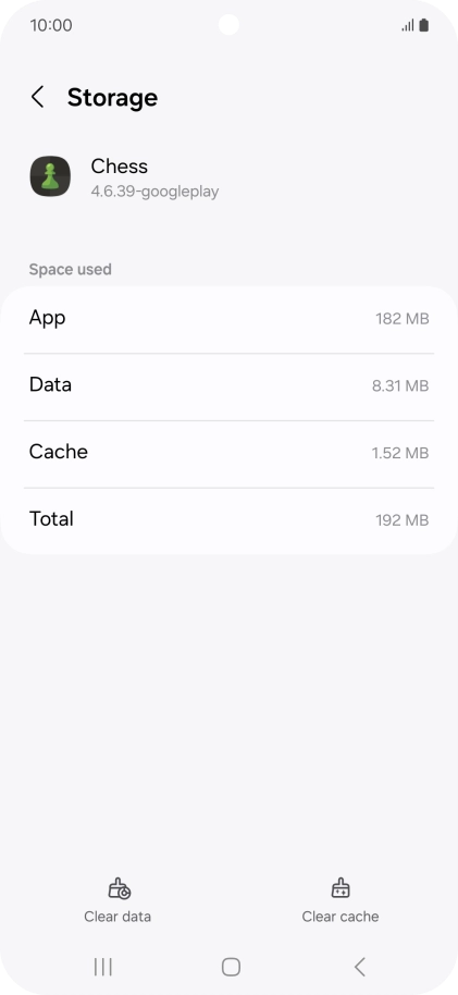 Press Clear cache.
