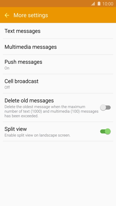 Press Text messages. Press Text messages.