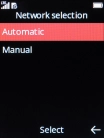 If you want to select a network automatically, select Automatic. If you want to select a network automatically, select Automatic.