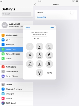 Key in your PIN and press Done.