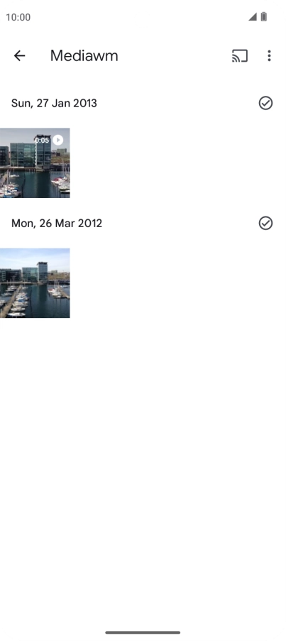 Press and hold the required picture or video. Press and hold the required picture or video.