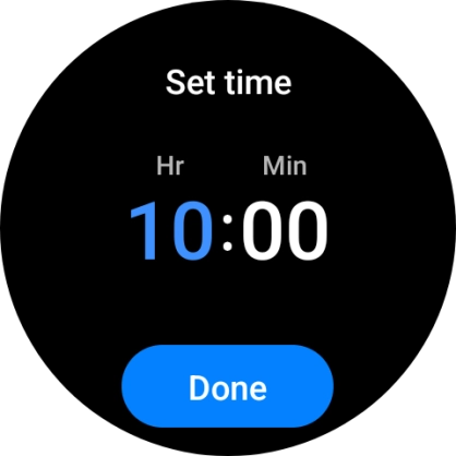 Slide your finger up or down on the screen to set the required time. Slide your finger up or down on the screen to set the required time.