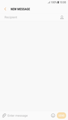 Press the search field and key in the first letters of the recipient's name.