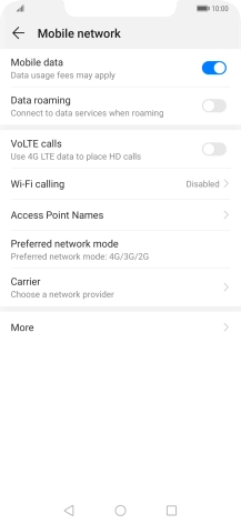 Press Preferred network mode.