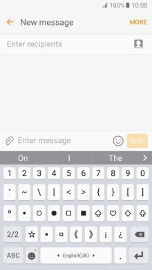 Press ABC to return to text input.