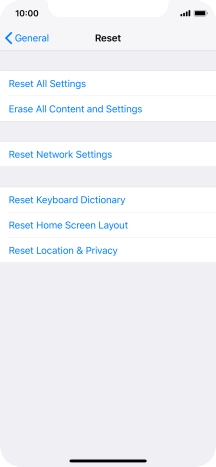 Press Reset All Settings. Press Reset All Settings.