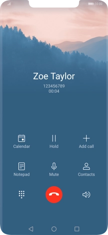 Press the end call icon. Press the end call icon.