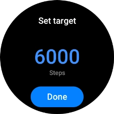 Slide your finger up or down on the screen to select the required goal. Slide your finger up or down on the screen to select the required goal.
