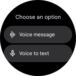 Press the required setting and follow the instructions on the screen to record and send the required reply.