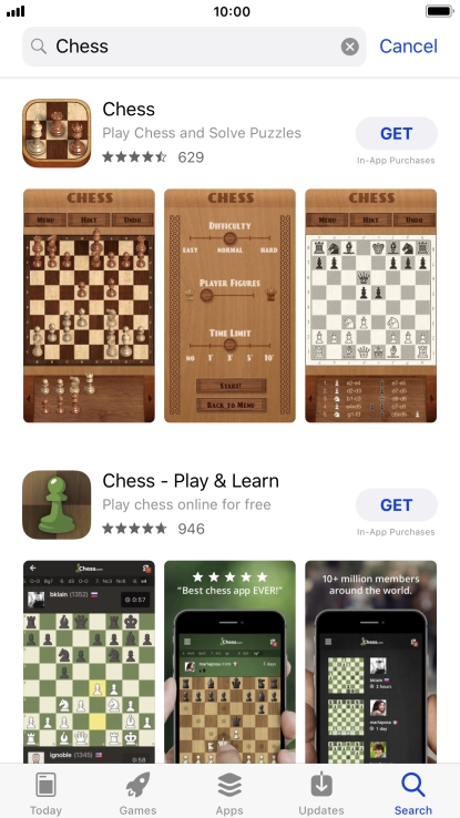 Press the required app. Press the required app.