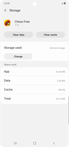 Press Clear cache.