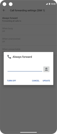 Press TURN OFF.