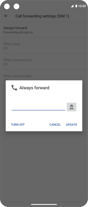 Press TURN OFF.
