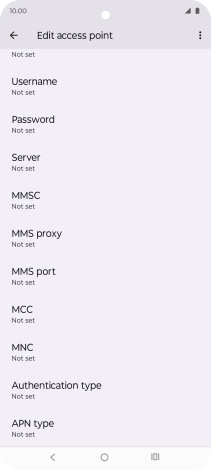 Press MMS proxy.