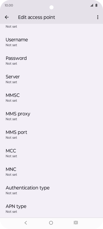 Press MMS proxy.