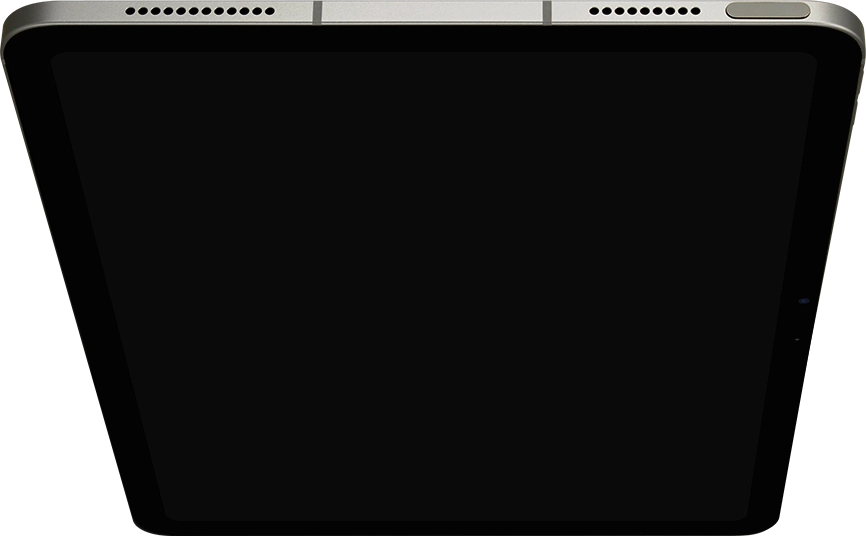 Press and hold the Top key until your tablet is turned on.