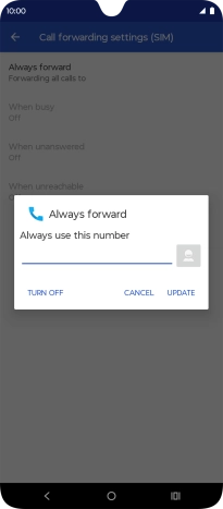 Press TURN OFF.