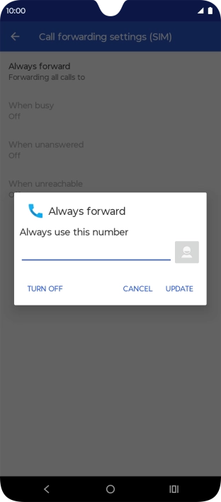 Press TURN OFF.