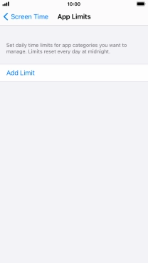 Press Add Limit.