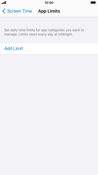 Press Add Limit.