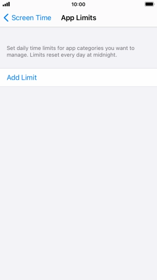 Press Add Limit.