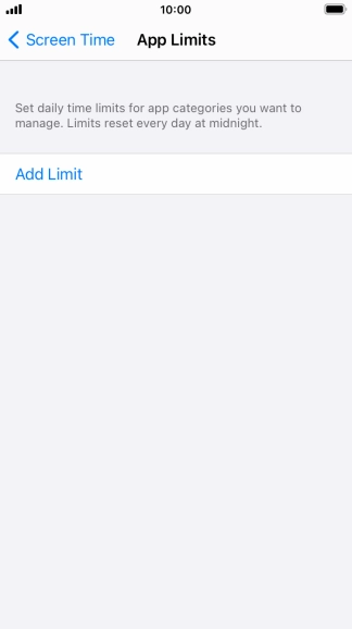 Press Add Limit. Press Add Limit.