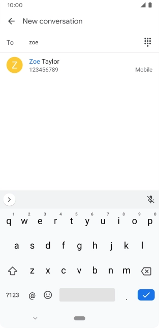Press the required contact.
