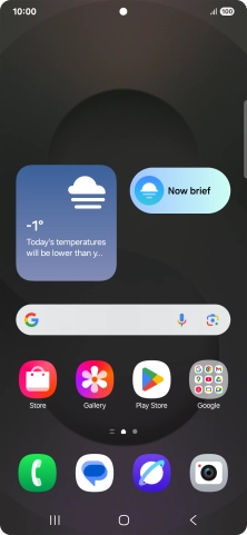 Slide your finger downwards starting from the top right side of the screen.