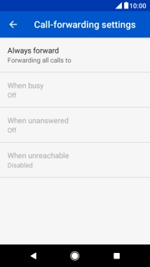 Press the required divert type.