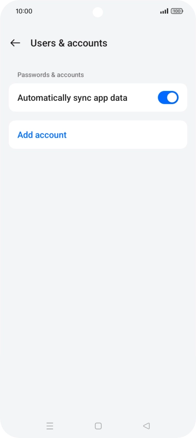 Press Add account.