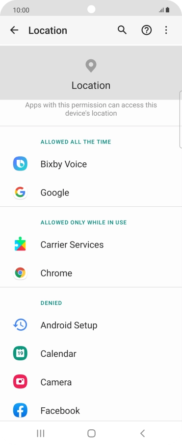 Press the required app.