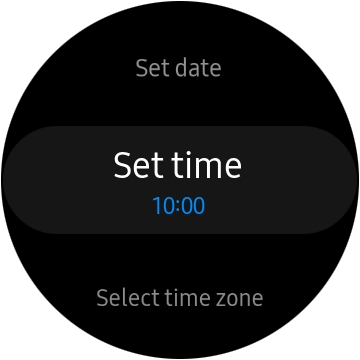 Press Set time. Press Set time.