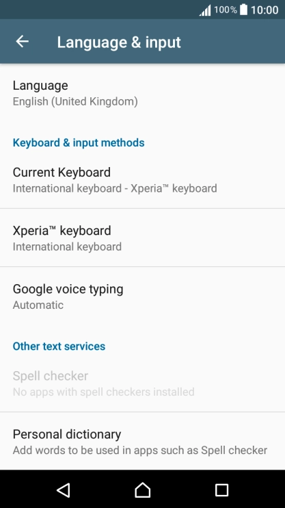 Press Xperia™ keyboard.