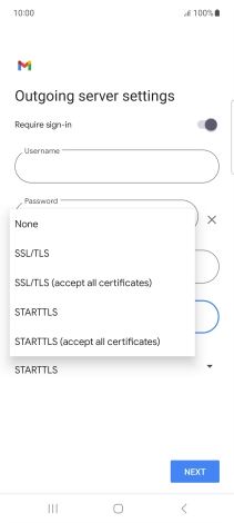 Press SSL/TLS.