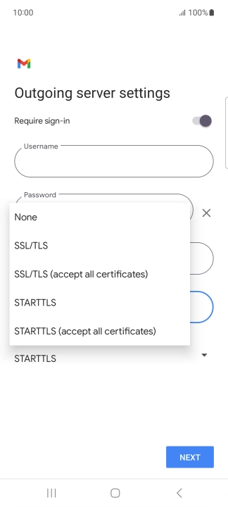 Press SSL/TLS.