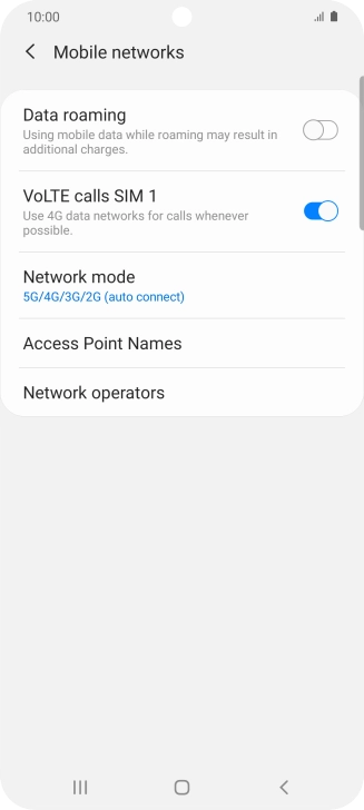 Press Network mode. Press Network mode.