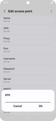 Key in live.vodafone.com and press OK.