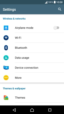 Press Data usage.