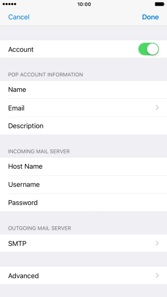 Press SMTP.