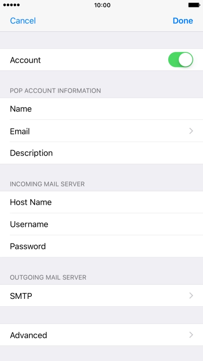 Press SMTP.