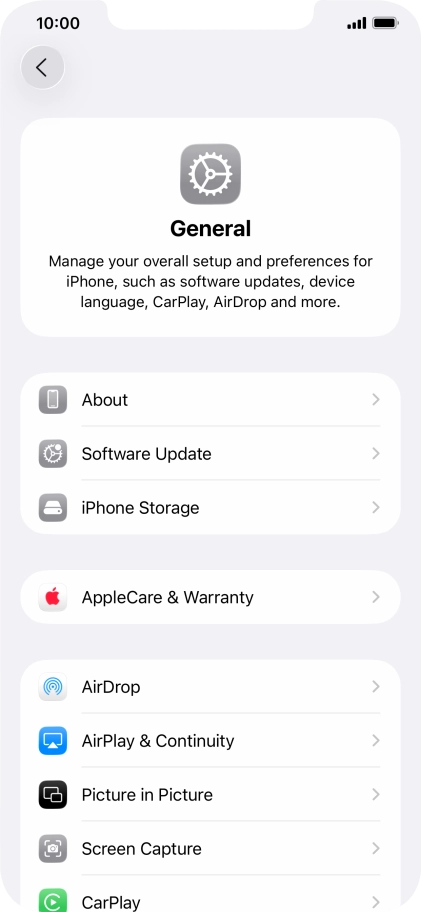 Press Software Update. If a new software version is available, it's displayed. Follow the instructions on the screen to update the phone software.